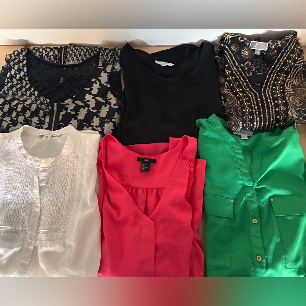 H&M Calvin Klein Banana republic  Lush Women Blouse tunic lot medium M - Picture 2 of 11